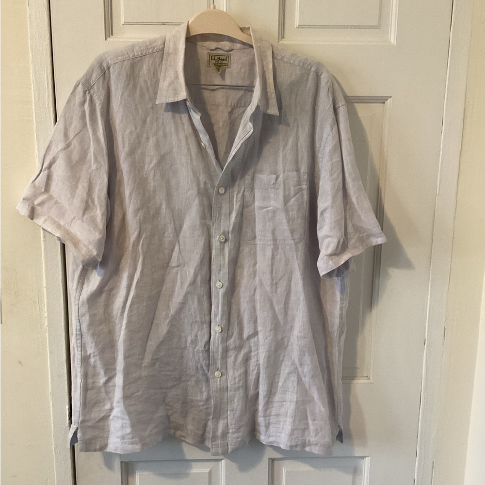 L.L. Bean Lavender Linen Shirt
